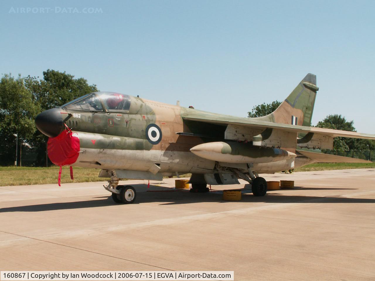 160867, LTV A-7E Corsair II C/N E-583, LTV A-7E Corsair/Greek Air Force/RAF Fairford