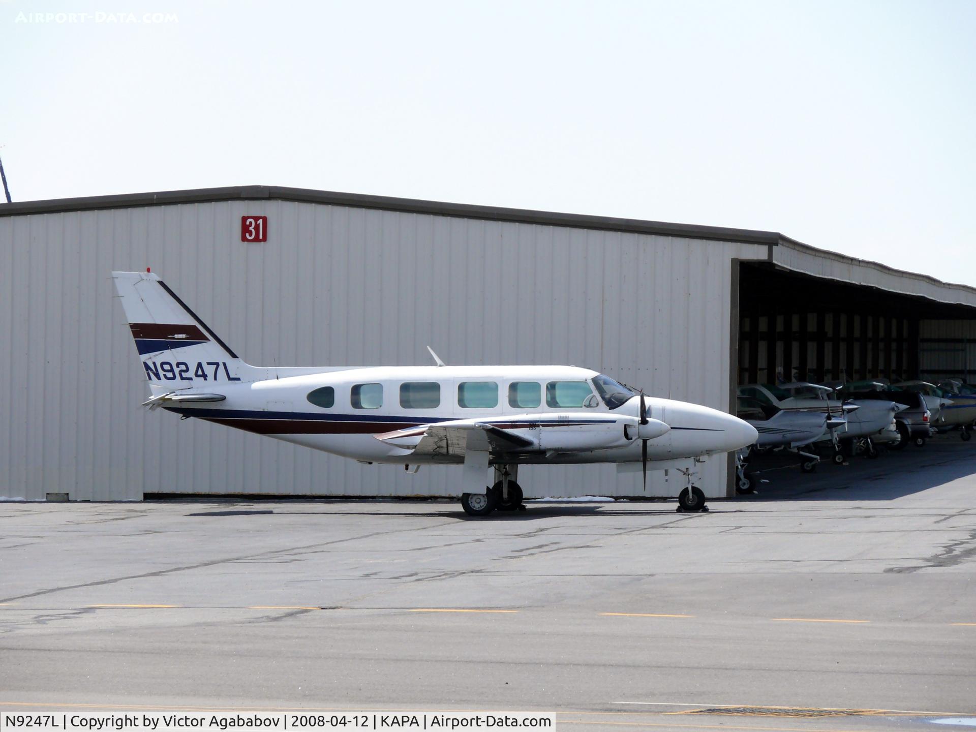 N9247L, 1981 Piper PA-31-350 Chieftain C/N 31-8152160, Parked at Centennial