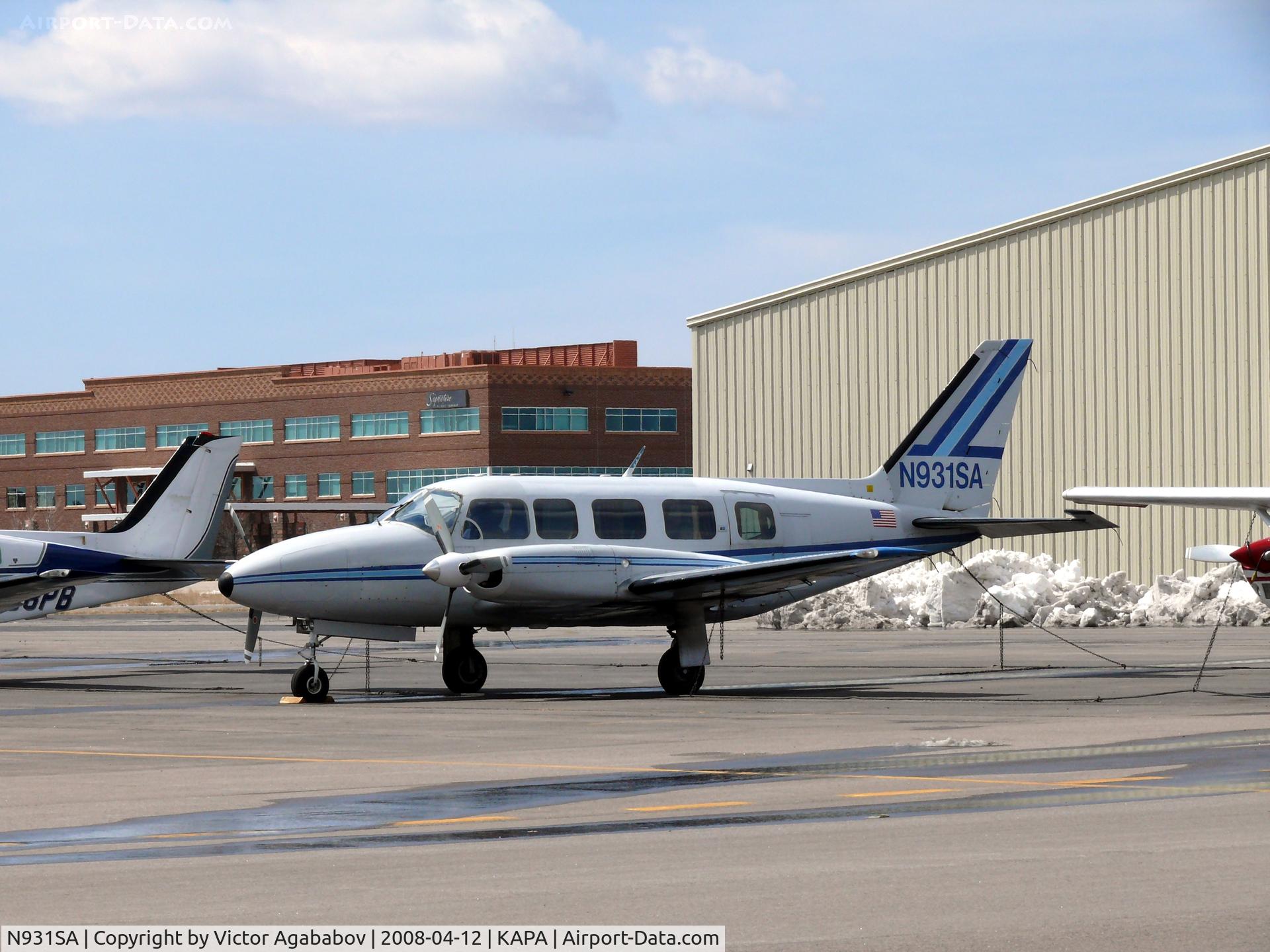 N931SA, 1975 Piper PA-31-350 Chieftain C/N 317552036, Parked at Centennial