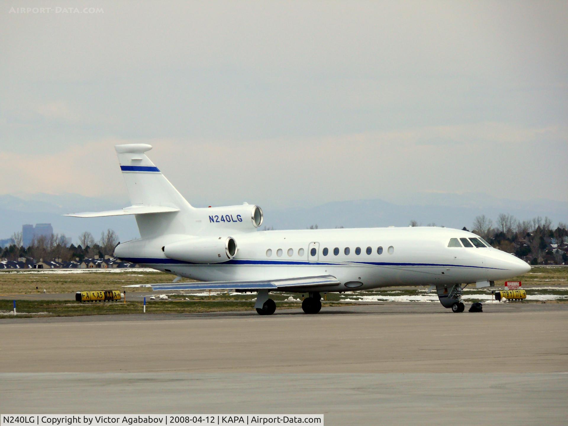 N240LG, 1999 Dassault Falcon 900EX C/N 61, Parked at Centennial. Dassault Falcon 900EX, not in the DB