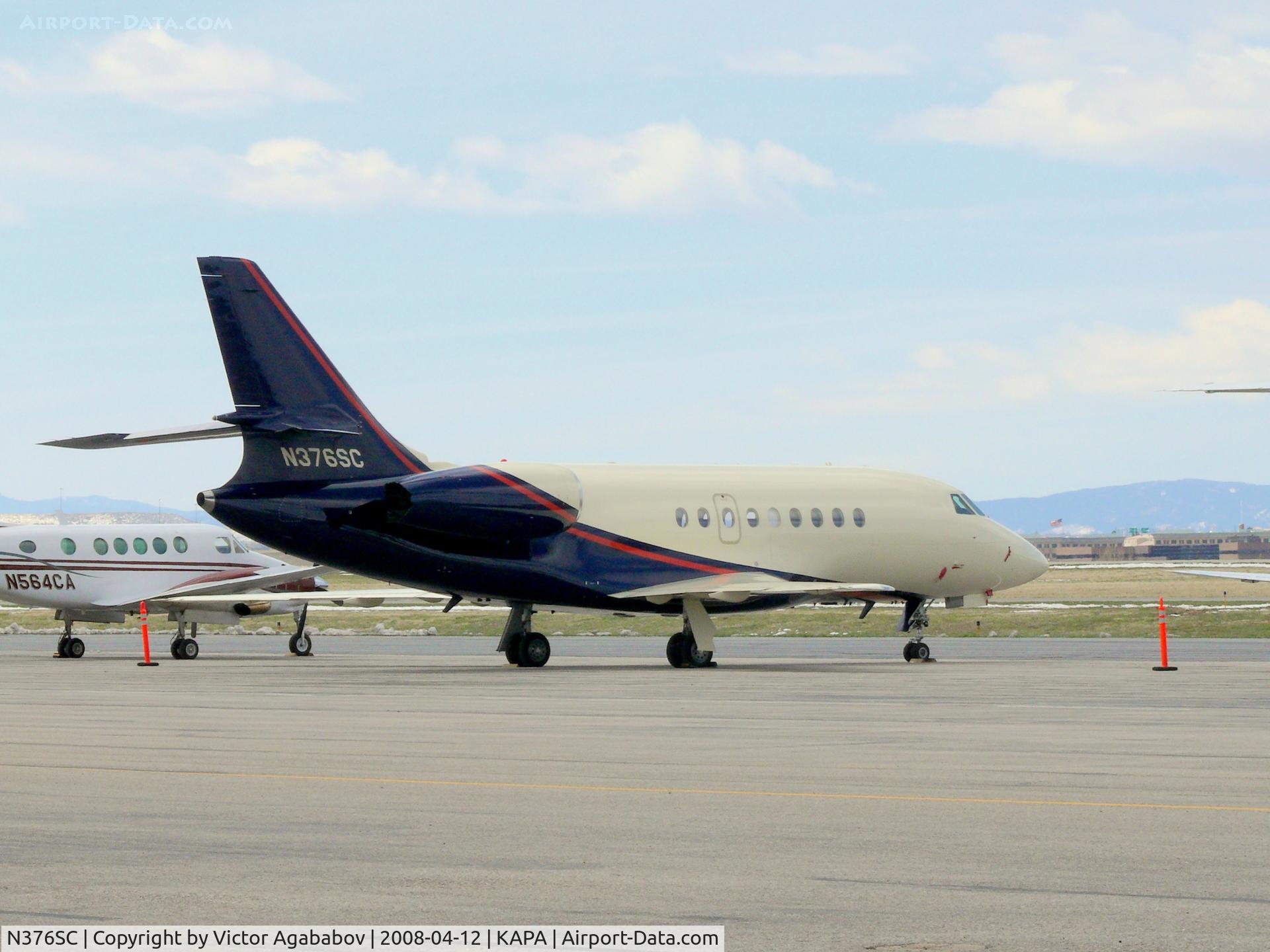 N376SC, 2005 Dassault Falcon 2000EX C/N 57, Parked at Centennial. 