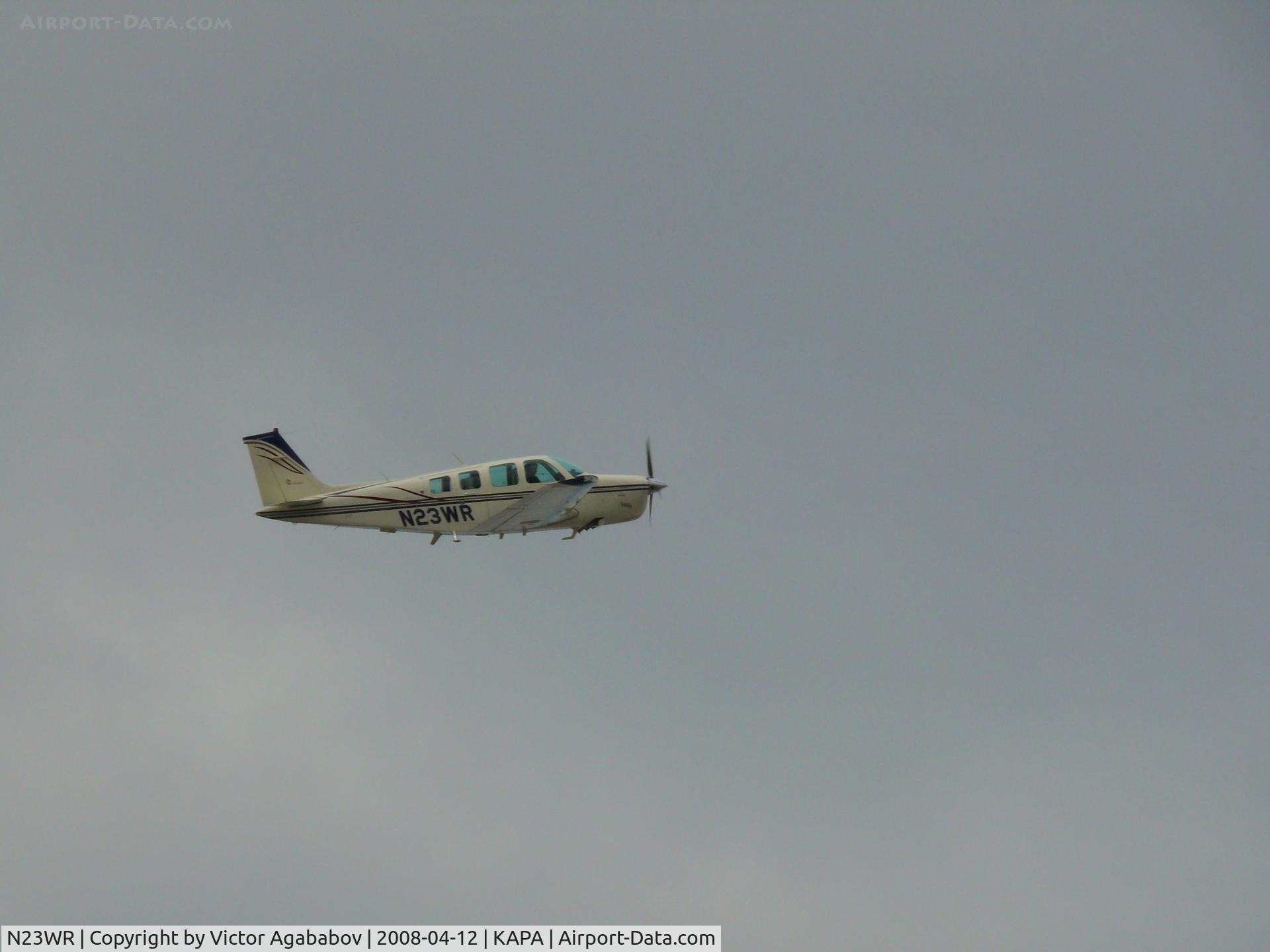 N23WR, 1981 Beech A36 Bonanza 36 C/N E-1827, Takeoff runway 35R