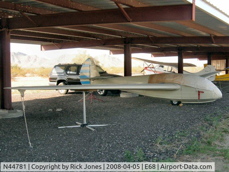N44781, 1943 Laister-kauffman LK-10A C/N 82, Hangared at Estrella Sailport