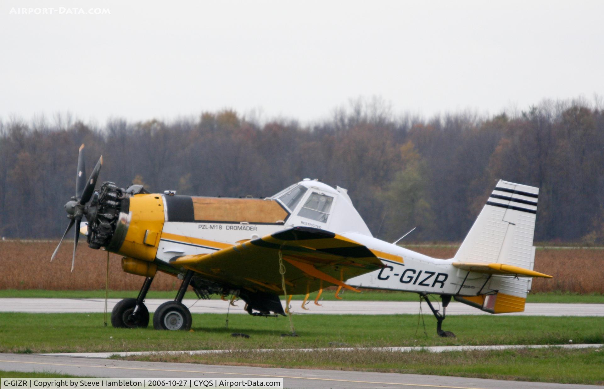 C-GIZR, 1982 PZL-Mielec M-18 Dromader C/N 1Z008-05, At St Thomas Municipal