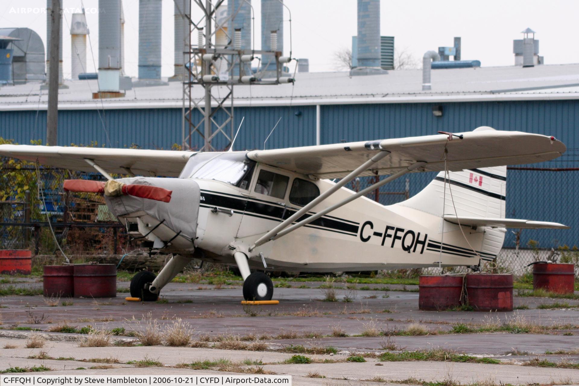 C-FFQH, 1948 Stinson 108-3 Voyager C/N 108-4349, At Brantford Municipal