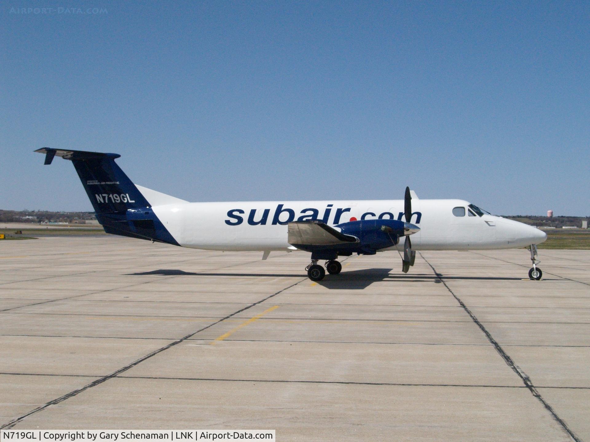 N719GL, 1984 Beech 1900C C/N UB-19, On Lincoln Tarmac