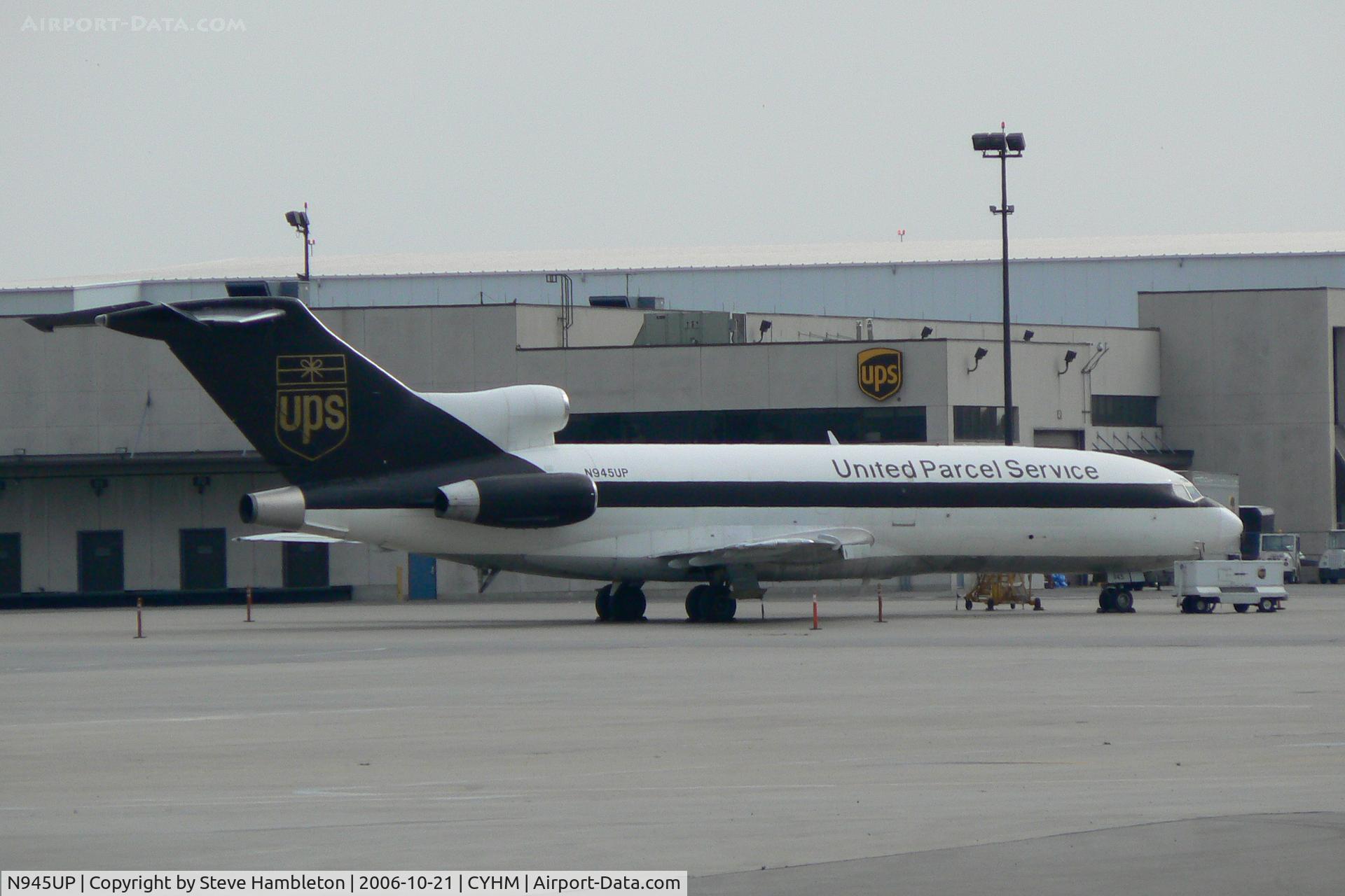 N945UP, 1966 Boeing 727-1QF(22C) C/N 19094, UPS 727 on UPS ramp at Hamilton