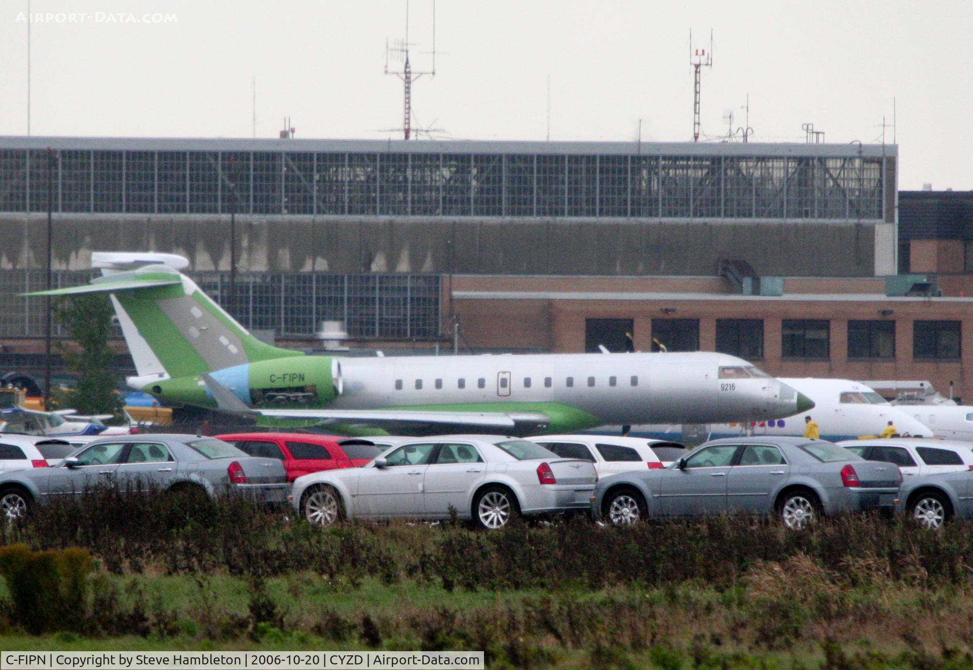 C-FIPN, 2006 Bombardier BD-700-1A11 Global 5000 C/N 9216, Outside at Downsview with Flybe G-JECP in the rear