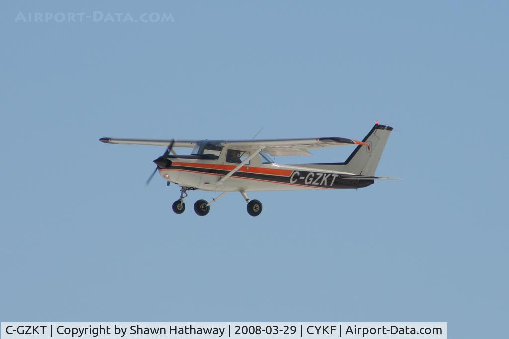 C-GZKT, 1977 Cessna 152 C/N 15280370, Landing Runway 32 (Canon XT, 70-300mm)