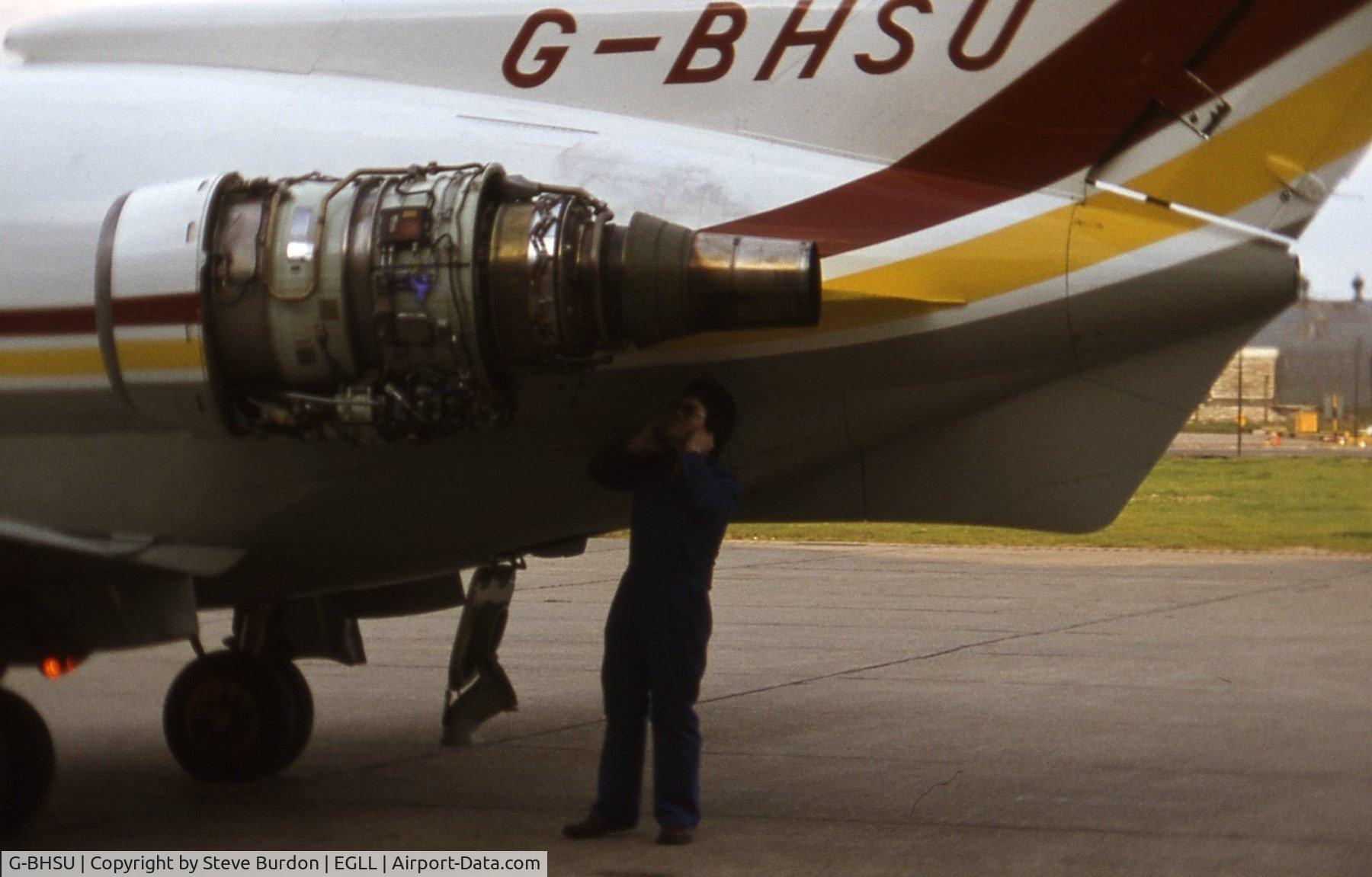 G-BHSU, 1980 British Aerospace HS.125 Series 700B C/N 257103, Post Engine chage ground run