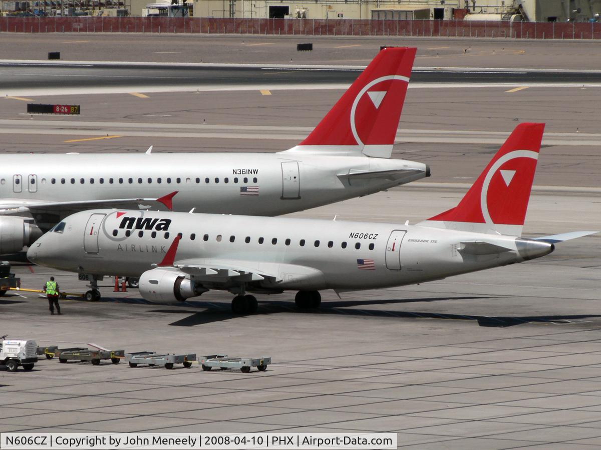 N606CZ, 2007 Embraer 175LR (ERJ-170-200LR) C/N 17000188, Ready to push back