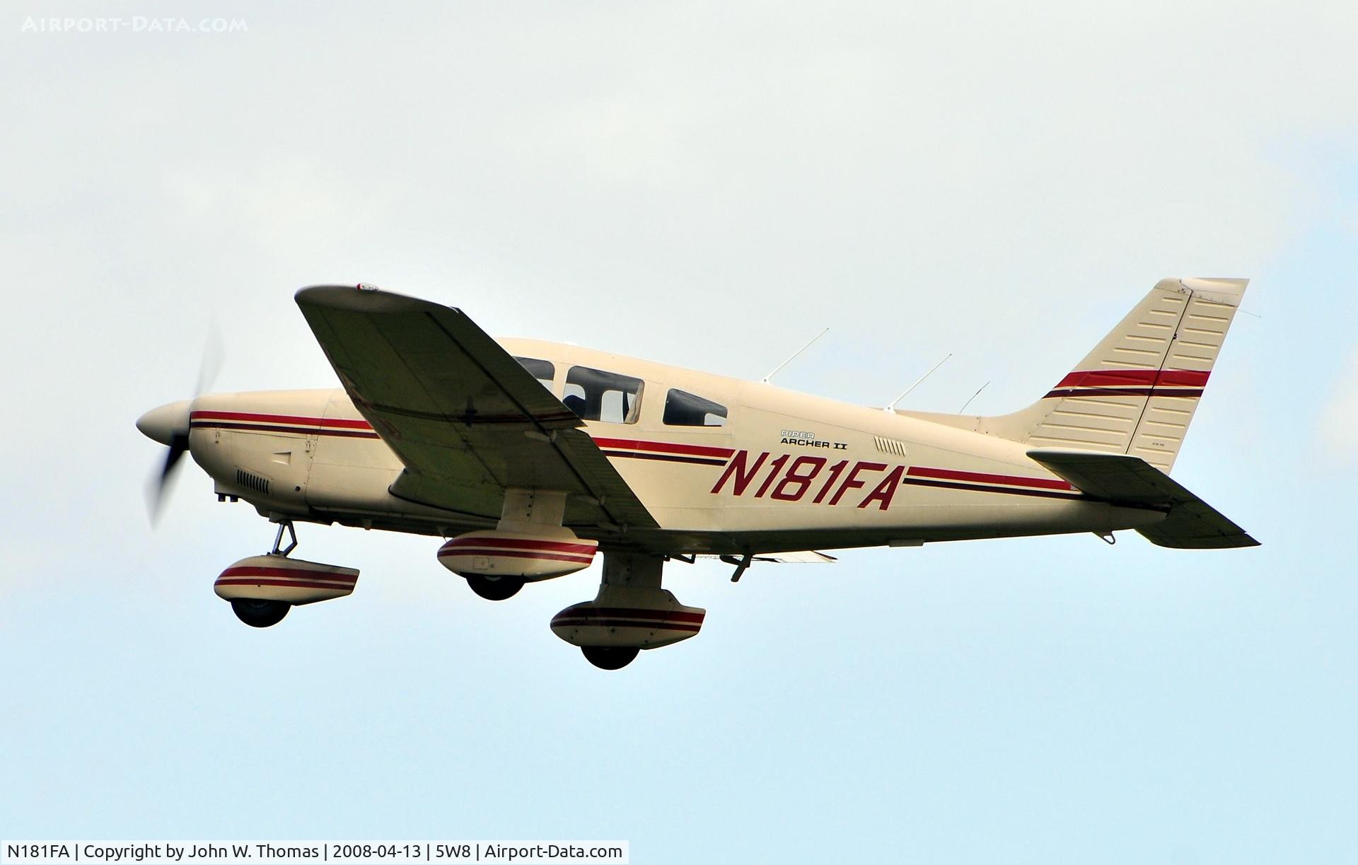 N181FA, 1983 Piper PA-28-181 C/N 288390062, Departing runway 4