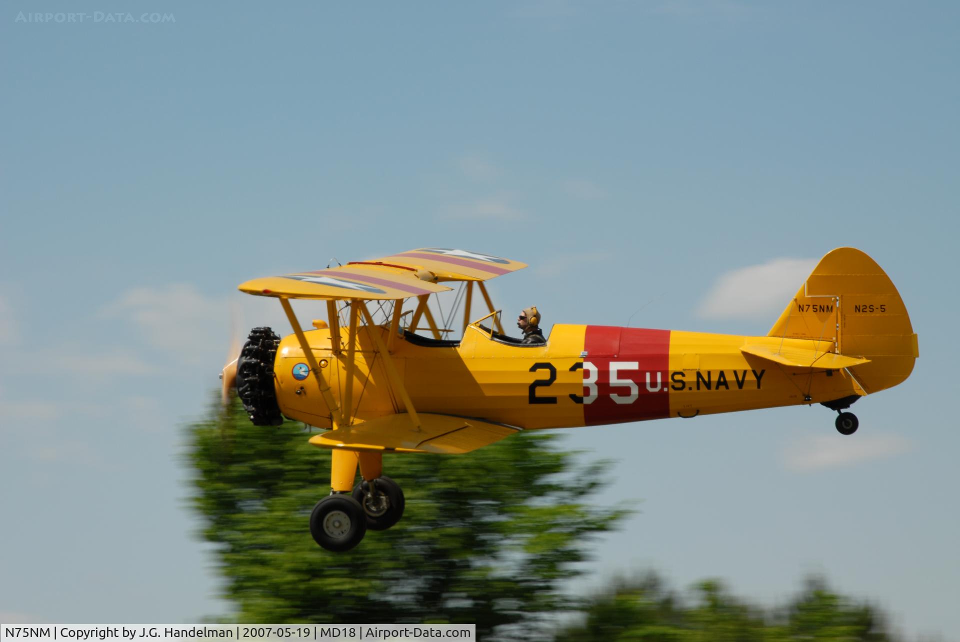 N75NM, 1944 Boeing E75N1 C/N 75-5525, at Antique Fly In