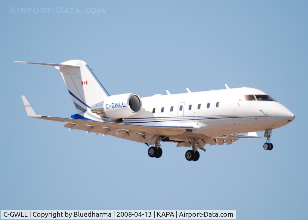 C-GWLL, 2001 Bombardier Challenger 604 (CL-600-2B16) C/N 5484, Landing on 35R.