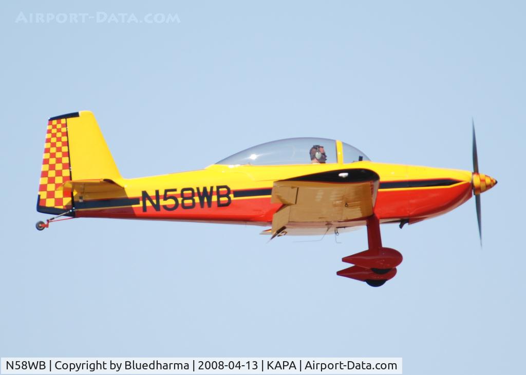N58WB, 1999 Vans RV-8 C/N 80390, Landing on 35R.
