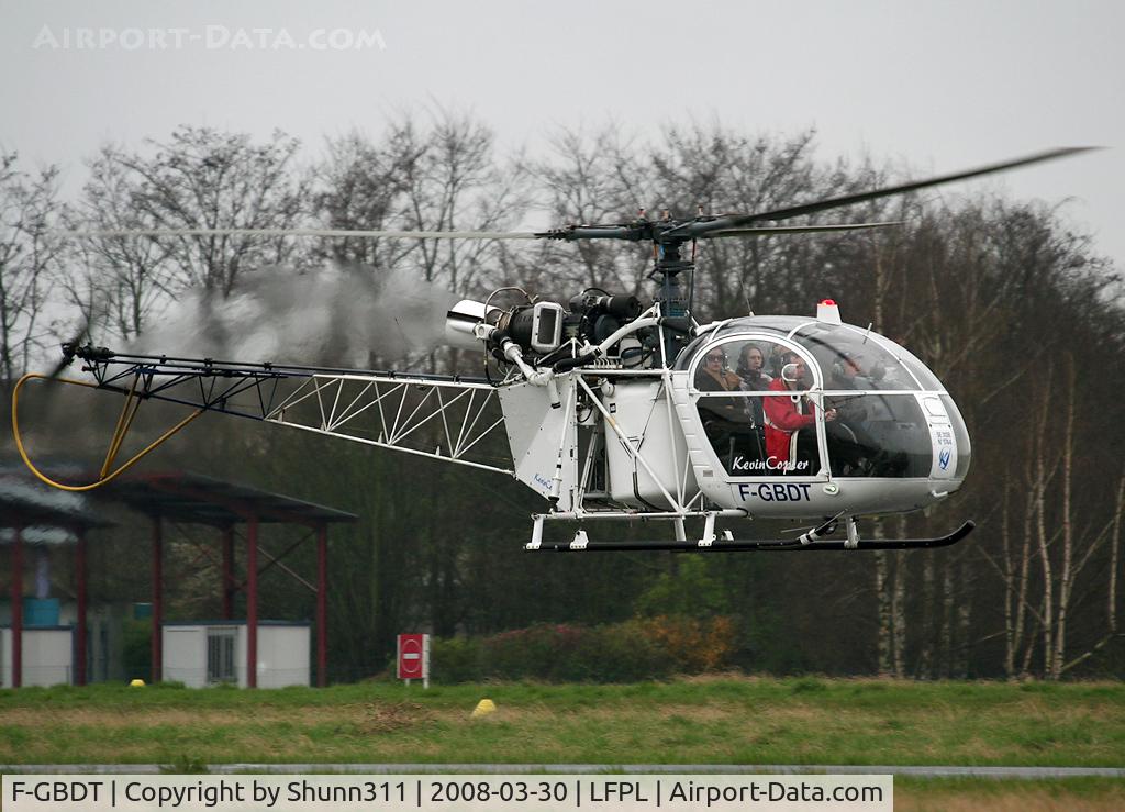 F-GBDT, Sud SE-313B Alouette II C/N 1744, On landing to his home base...