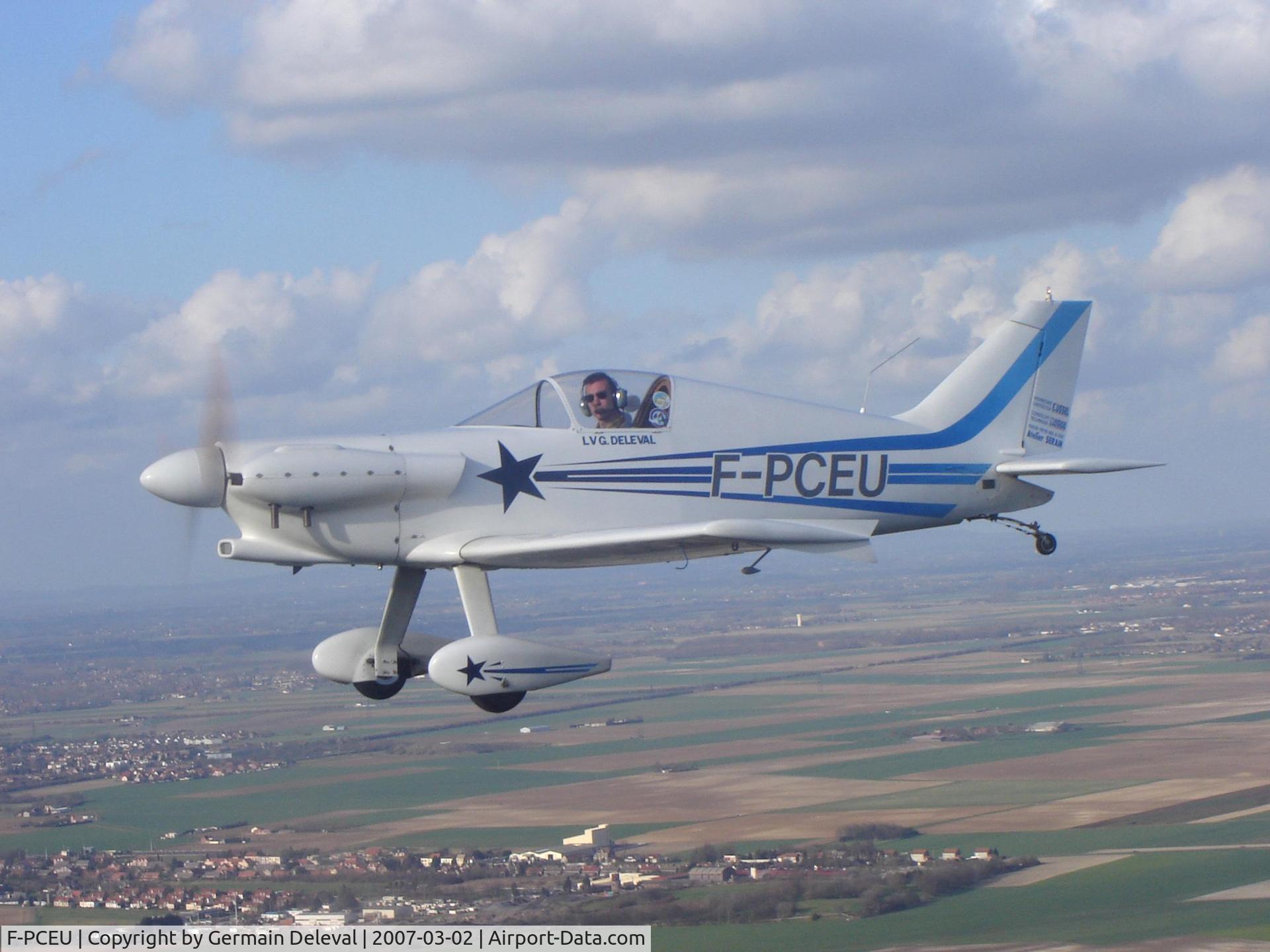 F-PCEU, 1990 Piel CP-80 Zephir C/N 68, In flight over Lens (France)
