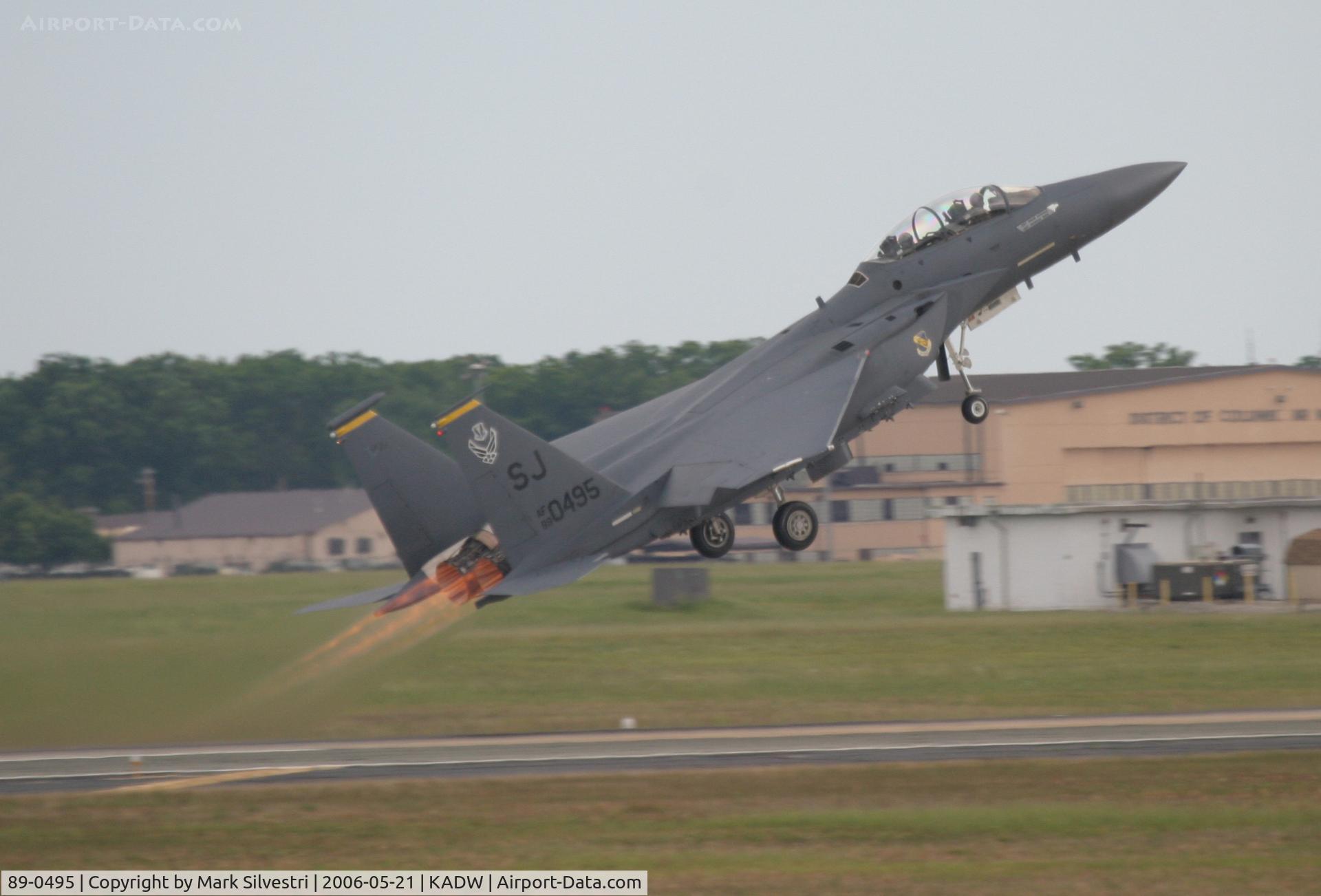 89-0495, 1989 McDonnell Douglas F-15E Strike Eagle C/N 1142/E117, Andrews AFB 2006