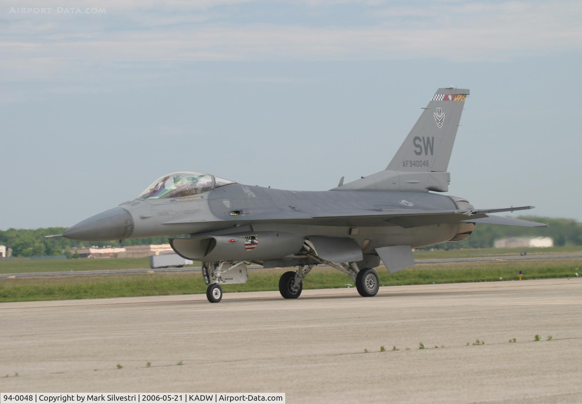 94-0048, 1994 Lockheed F-16C Fighting Falcon C/N CC-200, Andrews AFB 2006