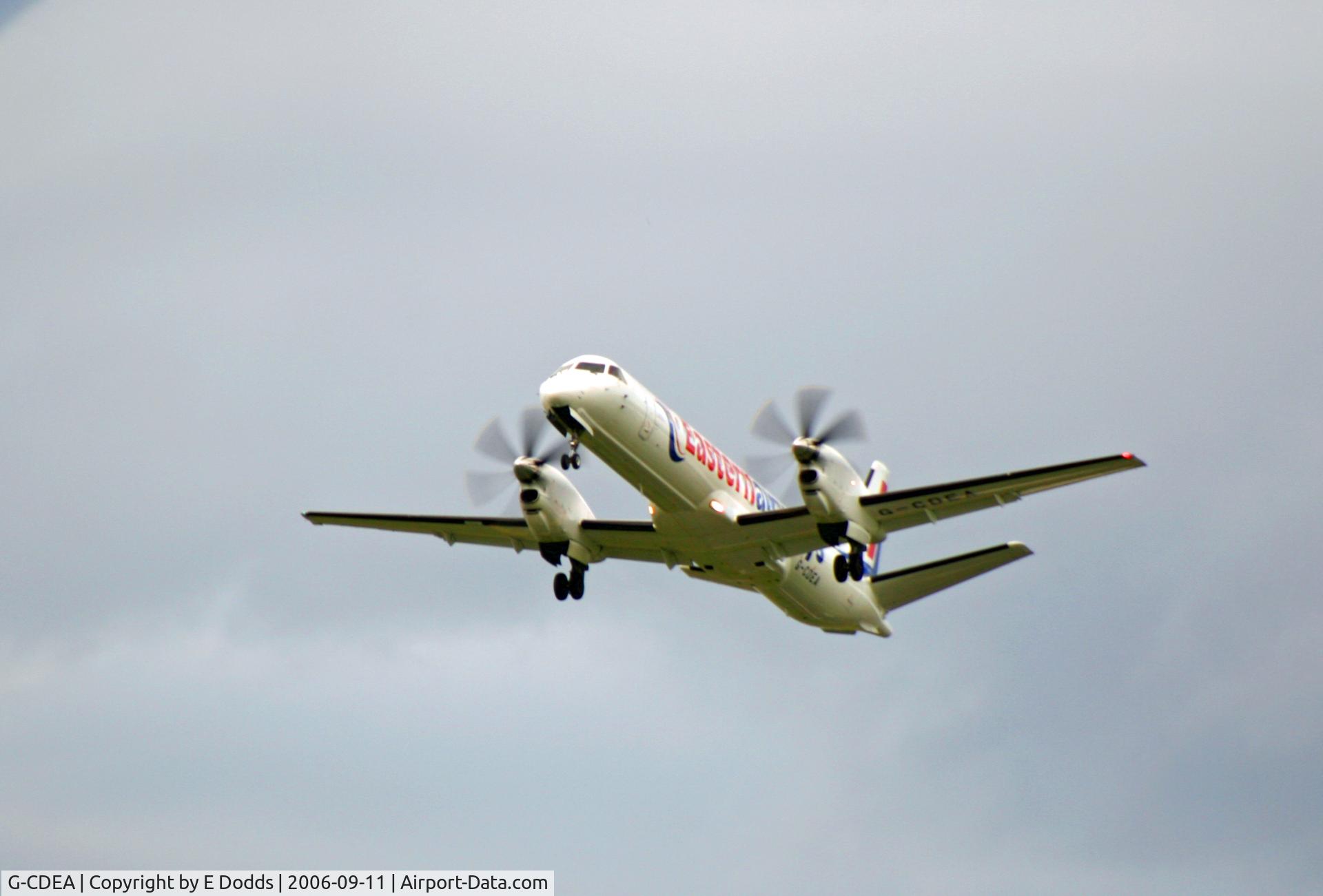 G-CDEA, 1994 Saab 2000 C/N 2000-009, Take off from Inverness