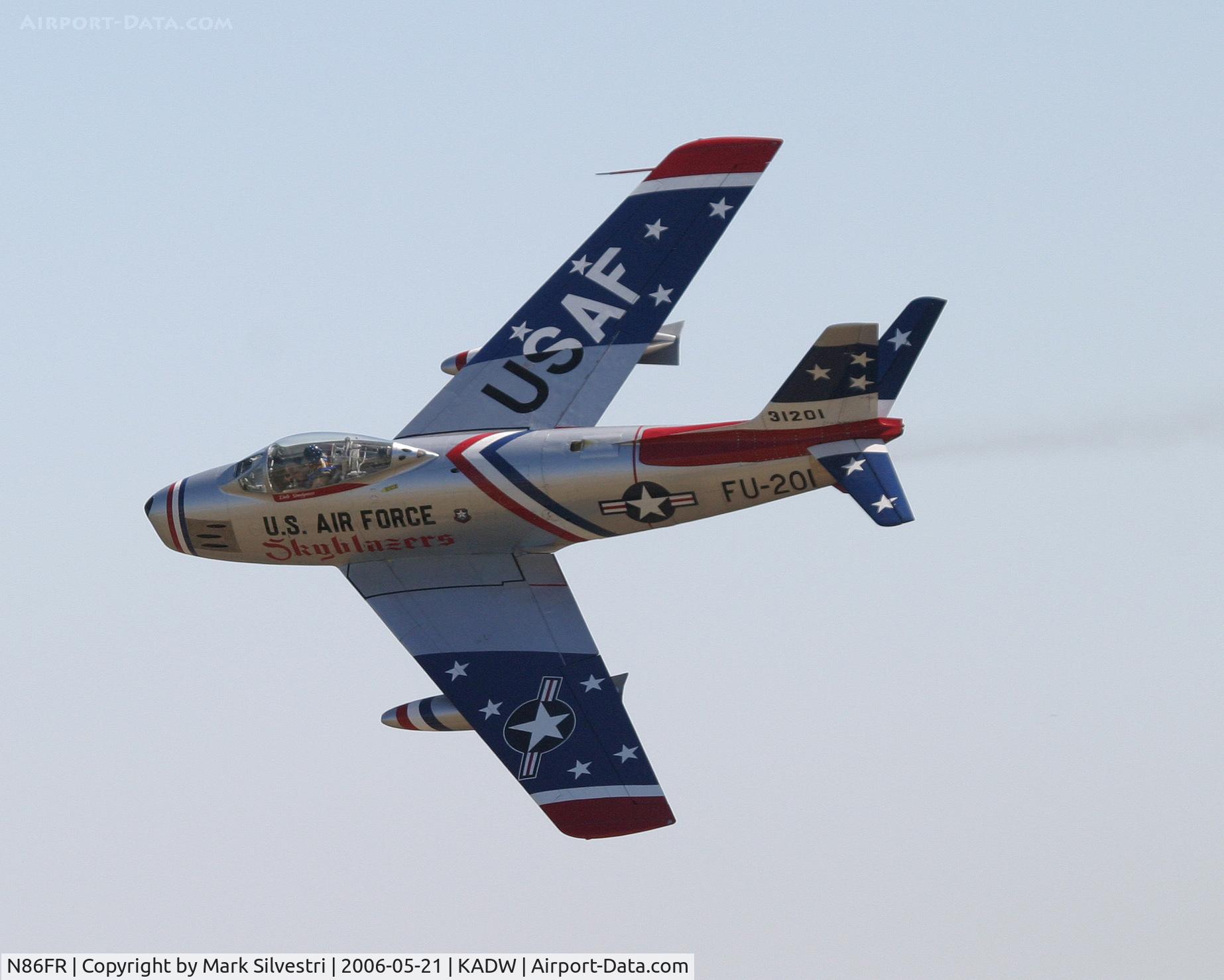 N86FR, 1952 North American F-86F Sabre C/N 191-655, Andrews AFB 2006