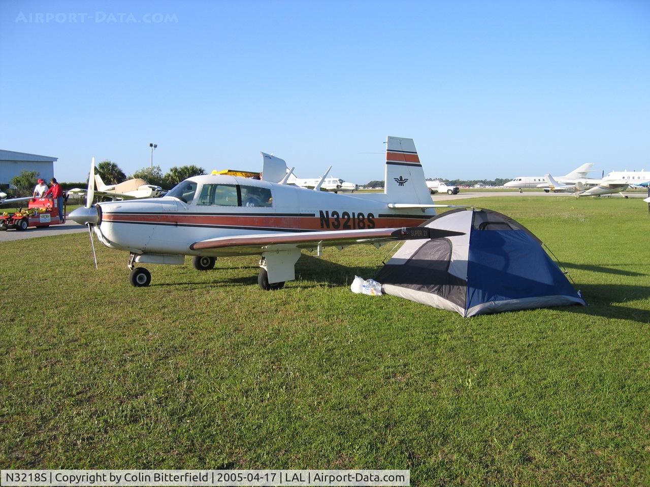 N3218S, Cessna 182G Skylane C/N 18255718, Mooney M20E, Camping at LAL Sun & FUN 2005