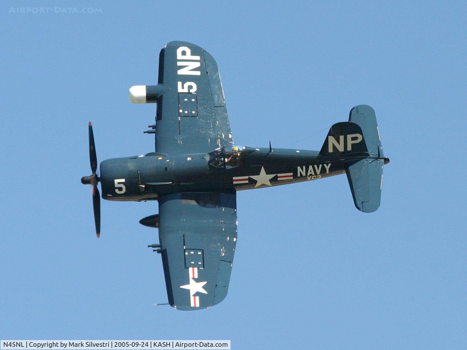 N45NL, 1951 Vought F4U-5NL Corsair C/N 124692, Daniel Webster College Airshow 2005