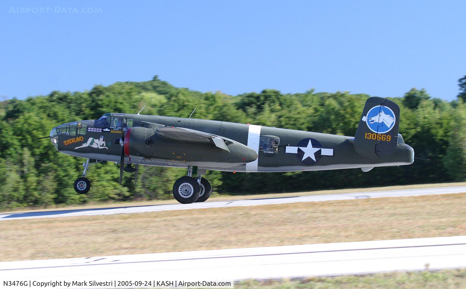 N3476G, 1944 North American B-25J Mitchell C/N 108-33257, Daniel Webster College Airshow 2005