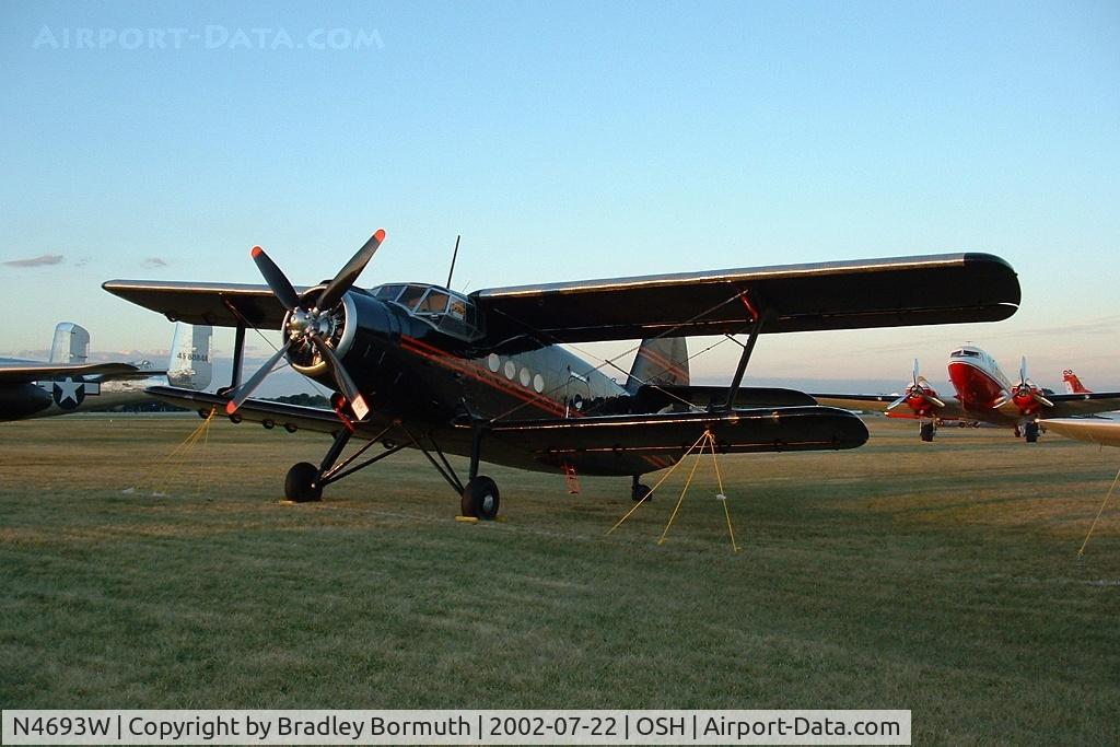 N4693W, 1985 Antonov (PZL-Mielec) An-2 C/N 1G215-04, Taken during Oshkosh AirVenture 2002.