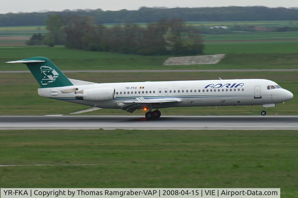 YR-FKA, 1991 Fokker 100 (F-28-0100) C/N 11340, Adria Airways Fokker 100