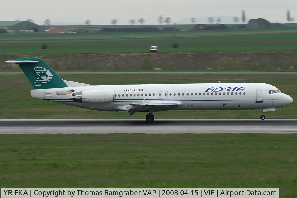 YR-FKA, 1991 Fokker 100 (F-28-0100) C/N 11340, Adria Airways Fokker 100