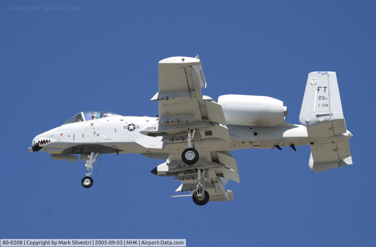 80-0208, 1980 Fairchild Republic A-10C Thunderbolt II C/N A10-0558, Patuxent River NAS 2005