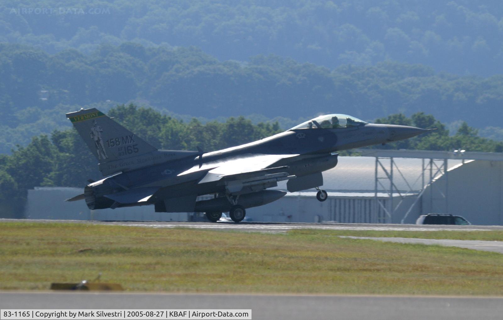 83-1165, 1983 General Dynamics F-16C Fighting Falcon C/N 5C-48, Barnes ANG 2005