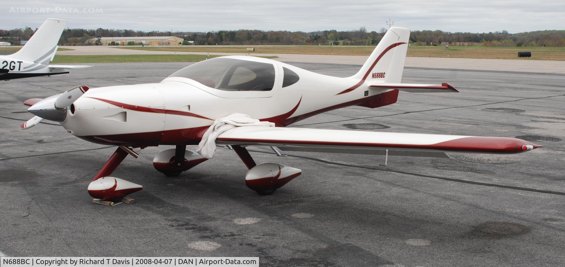 N688BC, Arion Lightning LS-1 C/N 00051, Arion Lightning  in Danville Va. for fuel and food on way to Sun-N-Fun Flyin