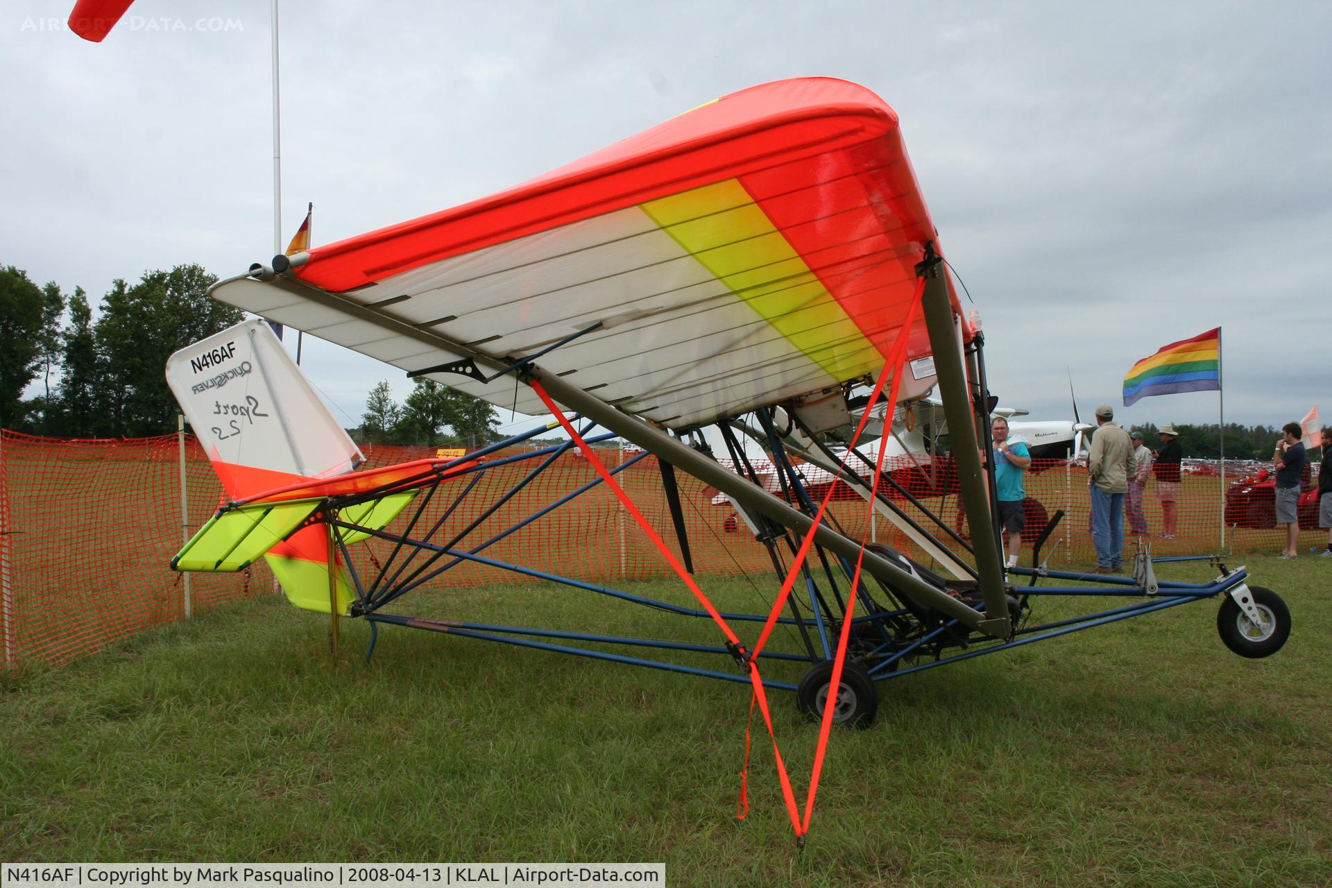 N416AF, 2008 Quicksilver Sport 2S C/N 0107, Quicksilver Sport 2S