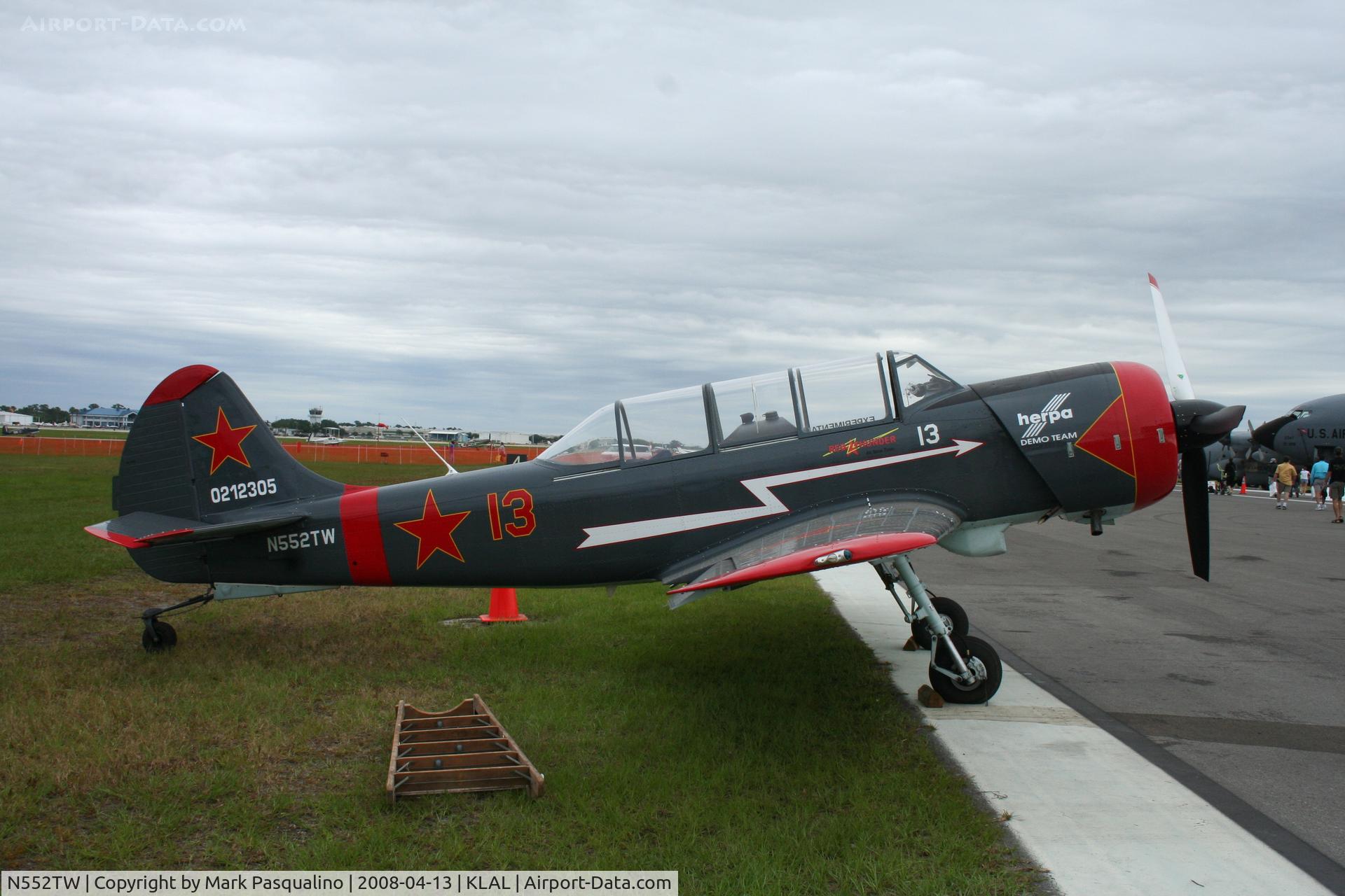N552TW, 2002 Yakovlev (Aerostar) Yak-52TW C/N 0212305, YAK-52TW
