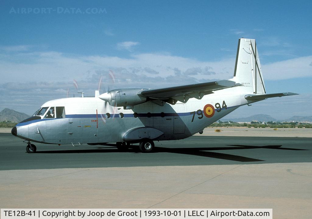 TE12B-41, CASA C-212-100 Aviocar C/N E1-2-79, This flying class room taxies to the runway at San Javier.