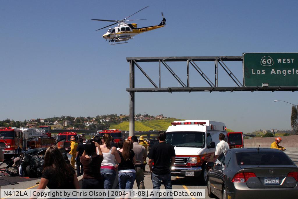 N412LA, 2005 Bell 412EP C/N 36392, Leaving the scene of a horrific accident