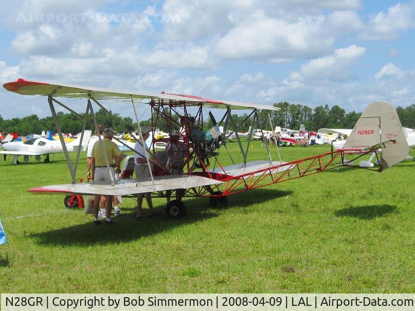 N28GR, 1984 Breezy Biplane C/N 3, This biplane Breezy appears to have Aeronca wings and a standard Breezy plans built tail.  Sun N Fun 2008