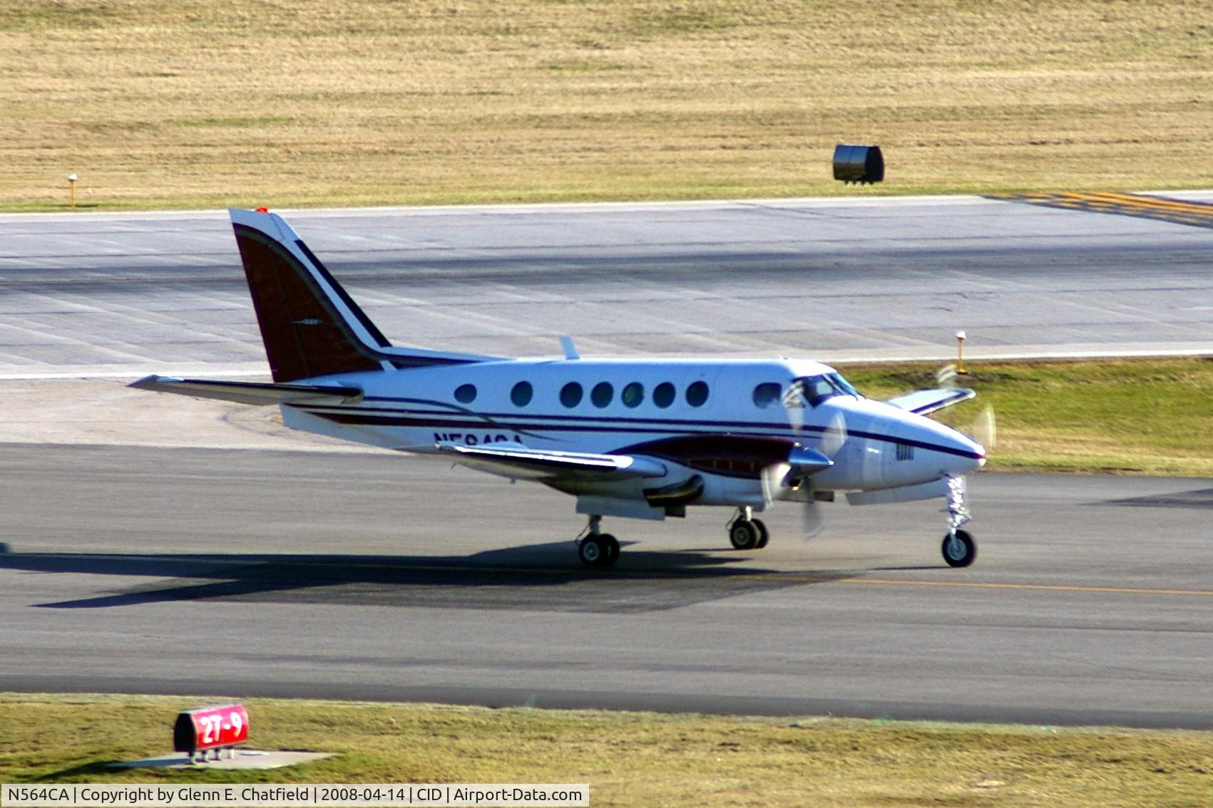 N564CA, 1978 Beech B100 King Air C/N BE-58, Rolling out on runway 9