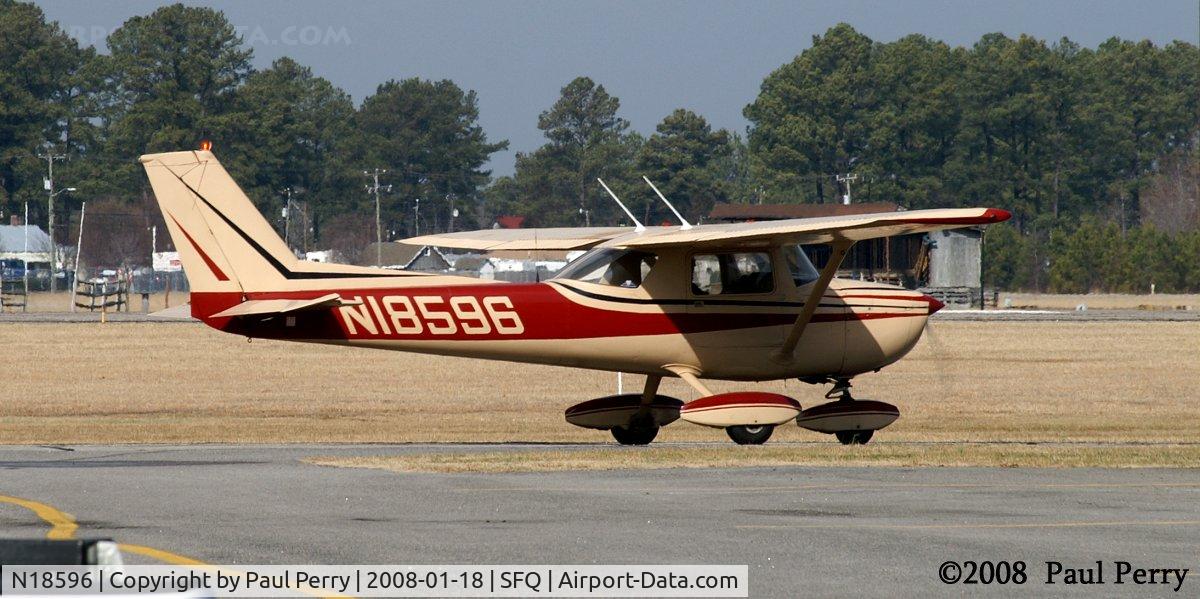 N18596, 1972 Cessna 150L C/N 15073972, Leaving the hangar area
