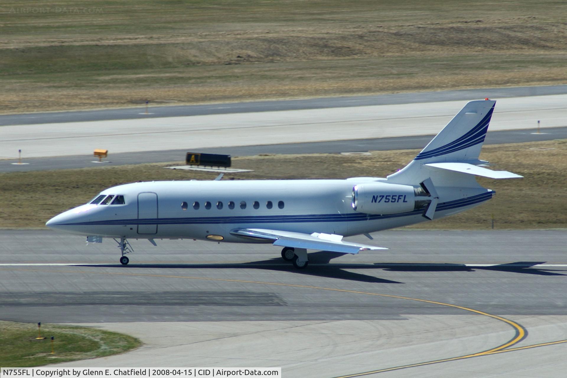 N755FL, 1999 Dassault Falcon 2000 C/N 96, Arriving Runway 13, reversers deployed