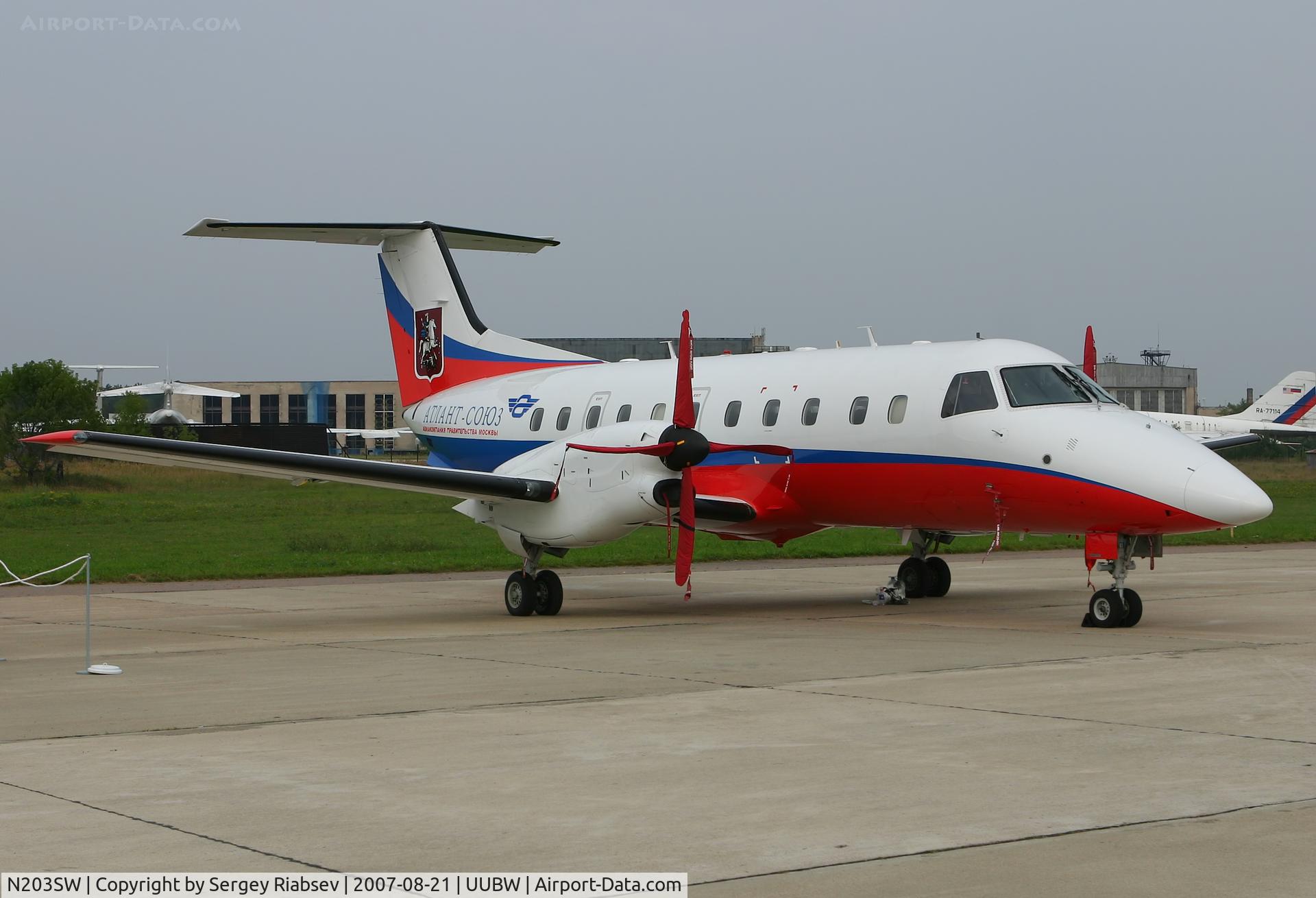N203SW, Embraer EMB-120ER Brasilia C/N 120.240, Now in Russia, taken at MAKS-2007