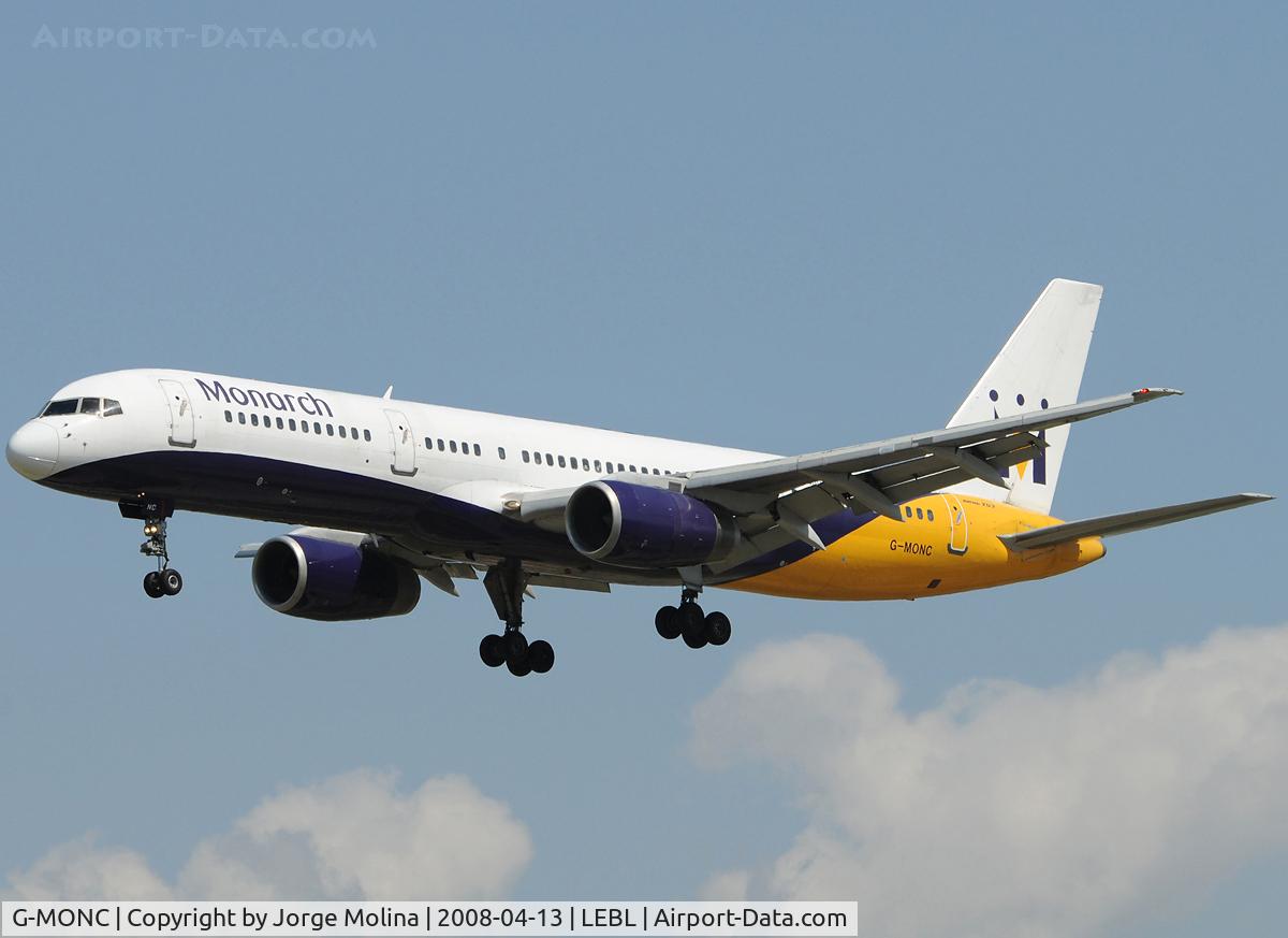 G-MONC, 1983 Boeing 757-2T7 C/N 22781, Clear to land RWY 25R.