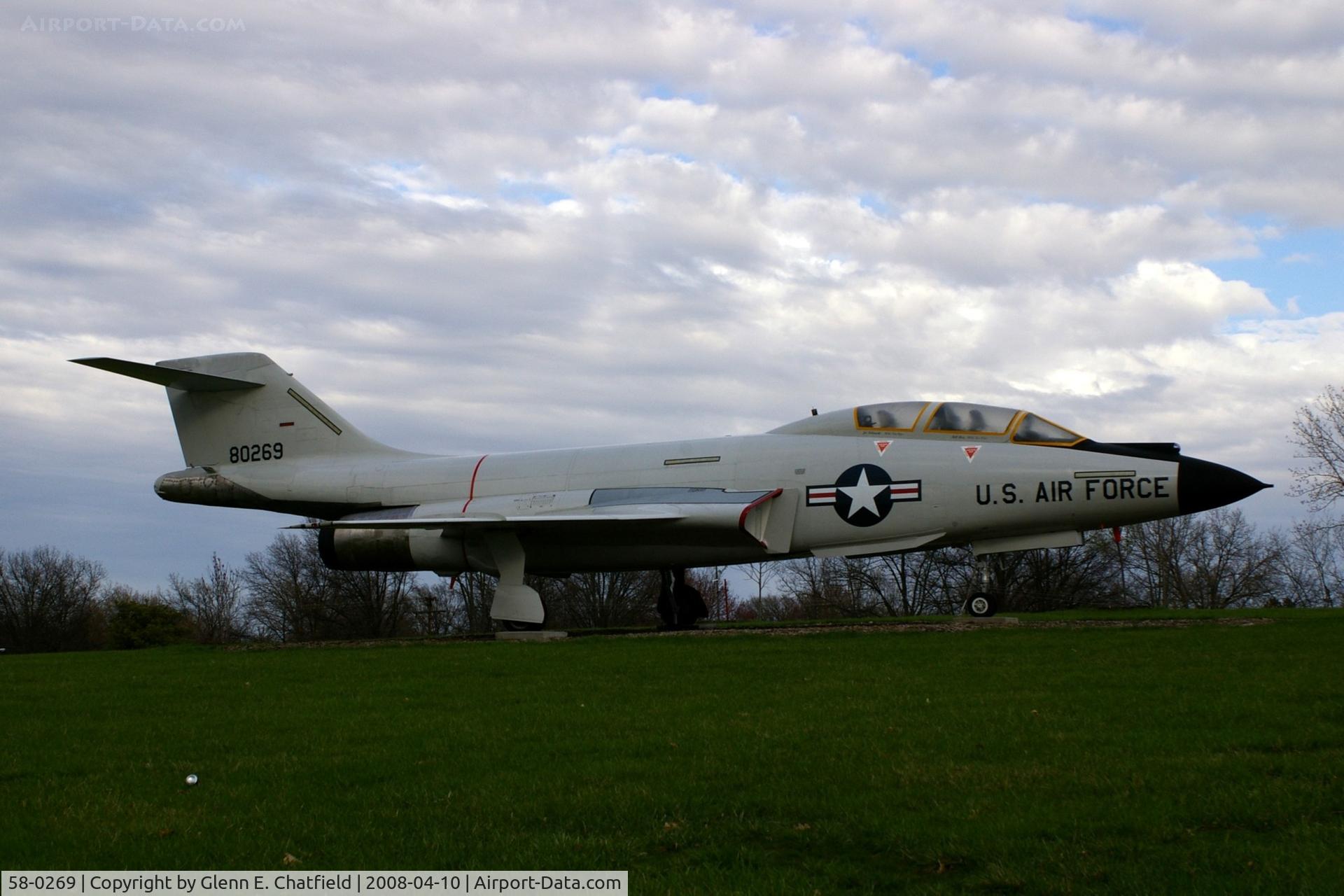 58-0269, 1958 McDonnell F-101F-106-MC Voodoo C/N 641, F-101F at Florissant, MO