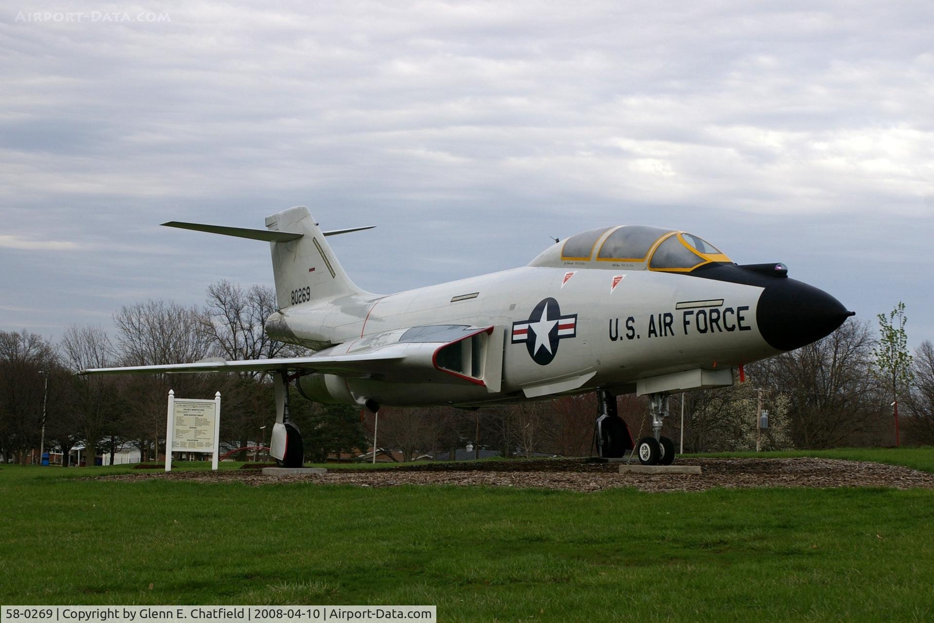 58-0269, 1958 McDonnell F-101F-106-MC Voodoo C/N 641, F-101F at Florissant, MO