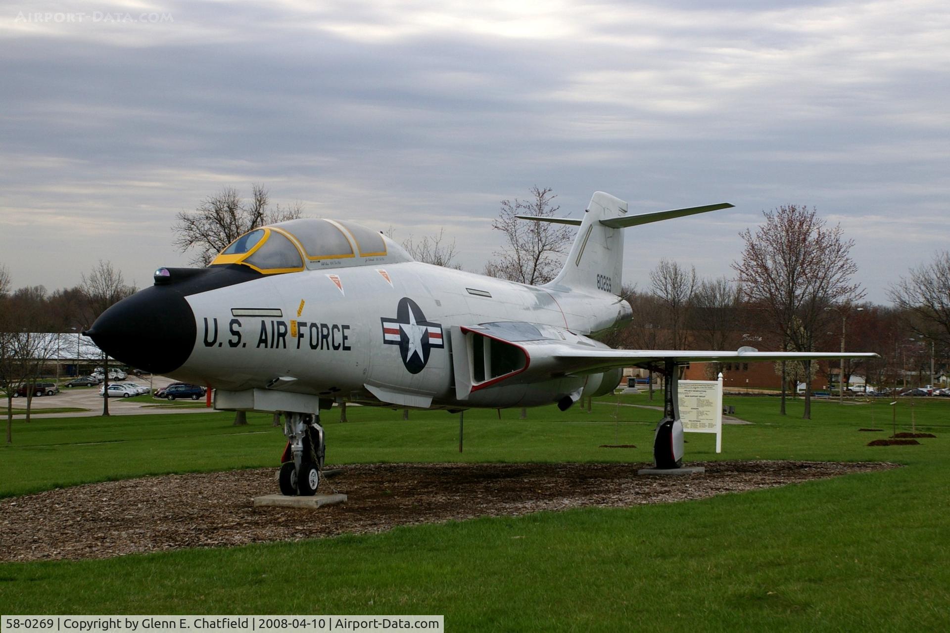 58-0269, 1958 McDonnell F-101F-106-MC Voodoo C/N 641, F-101F at Florissant, MO