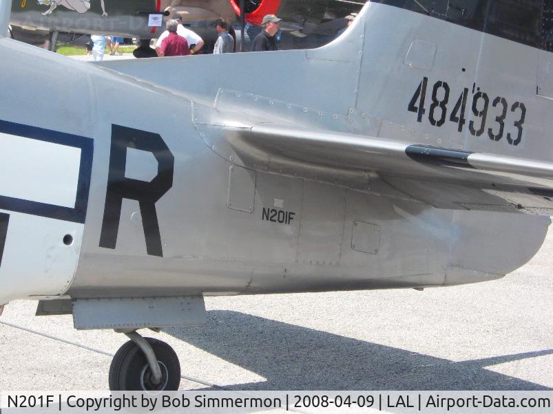 N201F, 1944 North American P-51D Mustang C/N 44-84933N, Tail detail.  Sun N Fun 2008