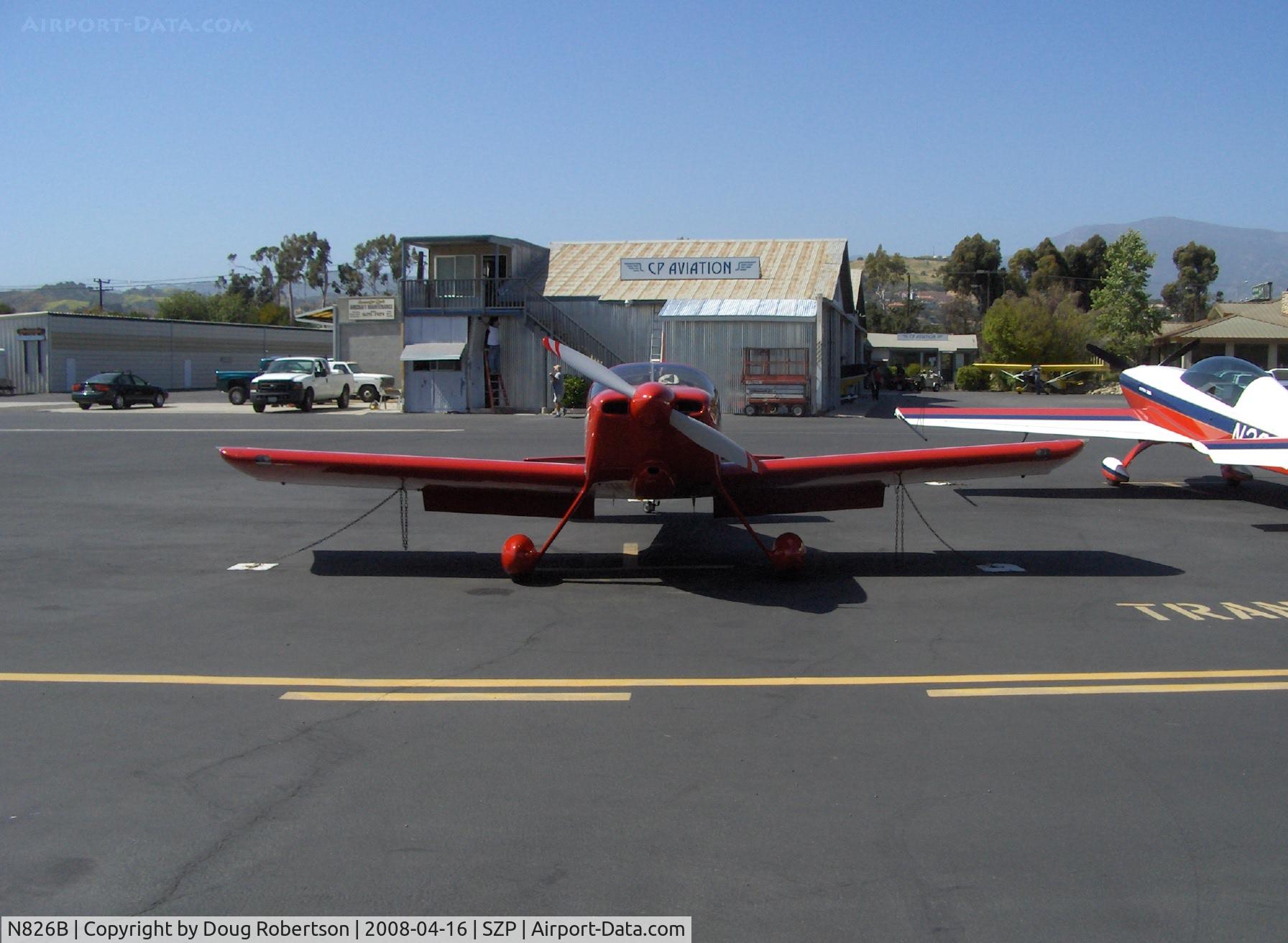 N826B, 1995 Vans RV-6 C/N 22290, 1995 Newhall VAN's RV-6, Lycoming O-320 160 Hp