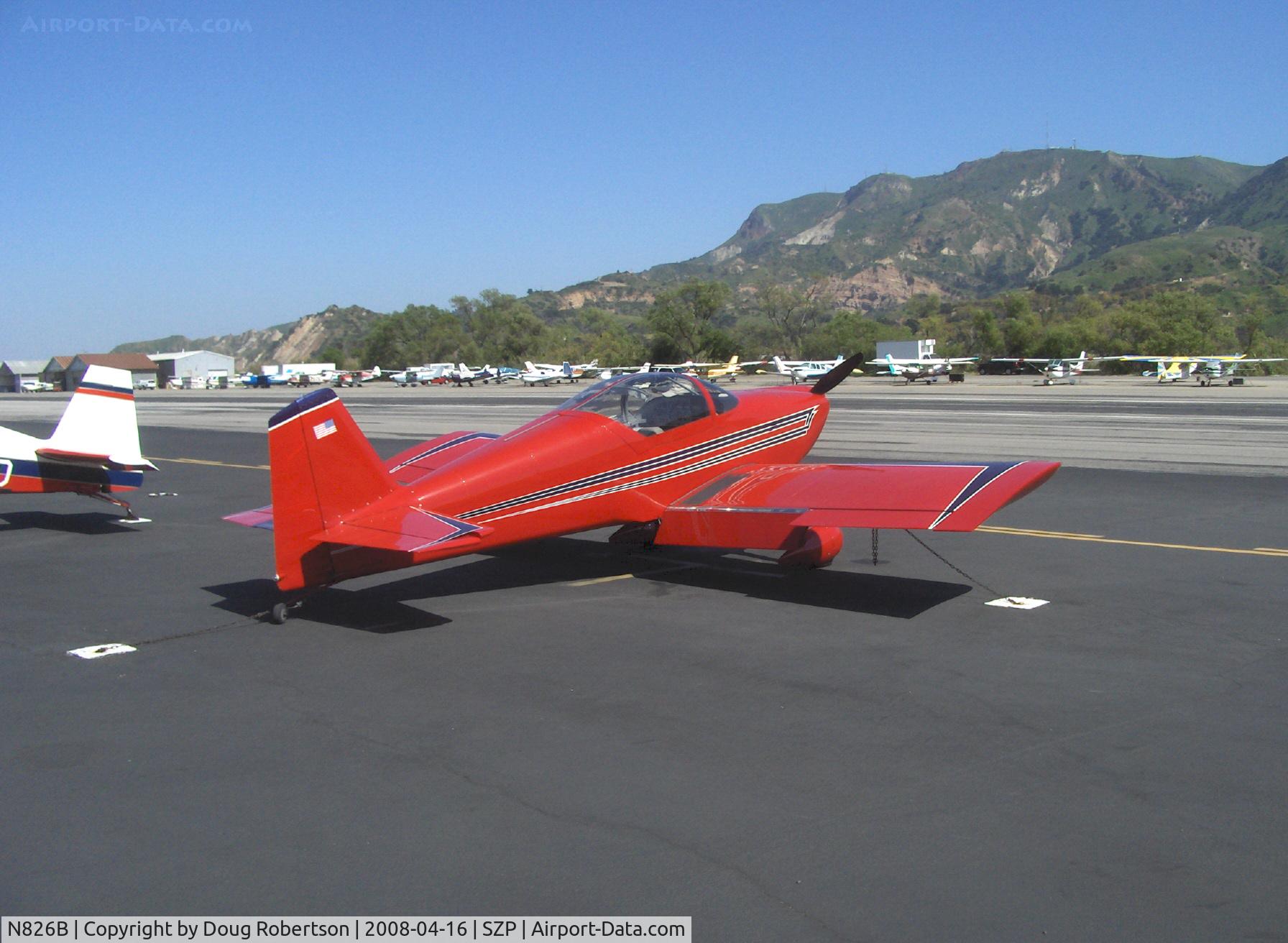 N826B, 1995 Vans RV-6 C/N 22290, 1995 Newhall VAN's RV-6, Lycoming O-320 160 Hp